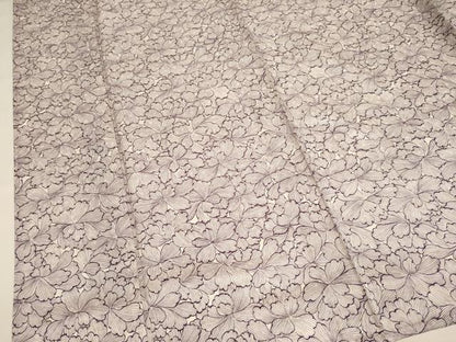 平和屋着物▽上質な小紋　単衣　花尽くし　正絹　逸品　未使用　DABF5777du