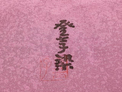 平和屋着物▽上質な小紋　単衣　作家物　霞文　暈し染め　正絹　逸品　DABF5779du