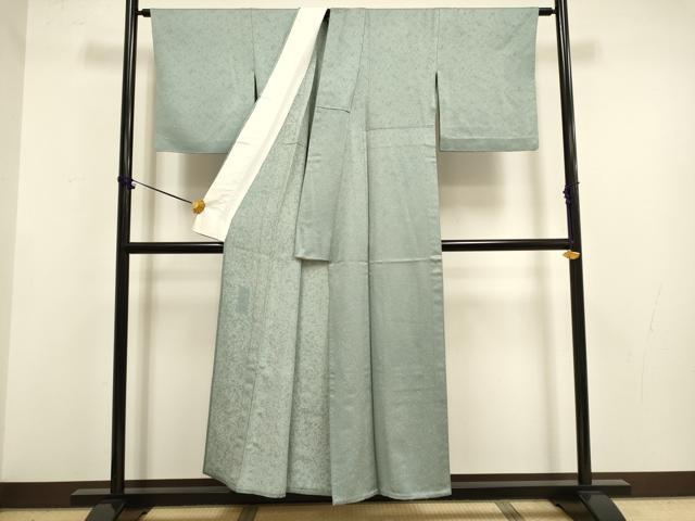 平和屋着物▽上質な小紋　単衣　坂田至　霞文　正絹　逸品　DABF5780du