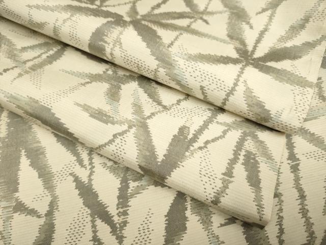 平和屋着物▽本場大島紬　単衣　笹竹文　正絹　逸品　DABF5785du