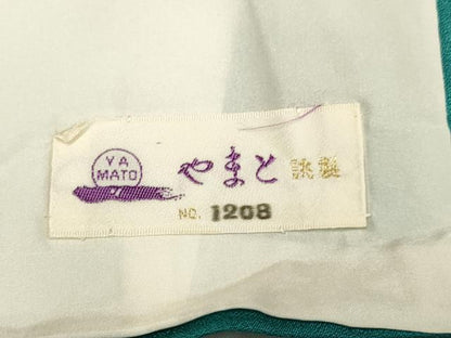平和屋着物▽訪問着　単衣　草花文　暈し染め　金彩　やまと誂製　ロング丈　正絹　逸品　DABF5787du