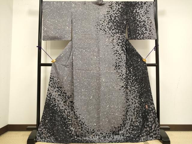 平和屋着物▽世界的ファッションデザイナー　山本寛斎　kansaiブランド　訪問着　単衣　舞桜文　ロング丈　洗える着物　DABF5792du