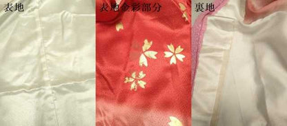 平和屋着物▼訪問着　舞桜文　暈し染め　金彩　背抜き仕立て　洗える着物　DABF5800du