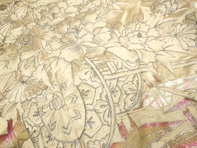 平和屋本店●色打掛 お引きずり 和装 婚礼 結婚式 花嫁 神社挙式 総刺繍 飛鶴花車文 折り鶴 銀彩 ラインストーン 十二単風 逸品 DABF5819du
