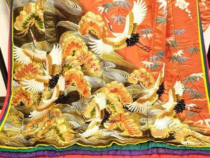 平和屋本店●色打掛 お引きずり 和装 婚礼 結婚式 花嫁 神社挙式 駒刺繍 総刺繍 立波飛鶴文 松竹梅 金銀糸 十二単風 逸品 DABF5820du