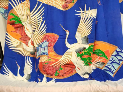 平和屋本店●色打掛　お引きずり　和装　婚礼　結婚式　花嫁　神社挙式　駒刺繍　絵巻御所車飛鶴花文　逸品　DABF5821du