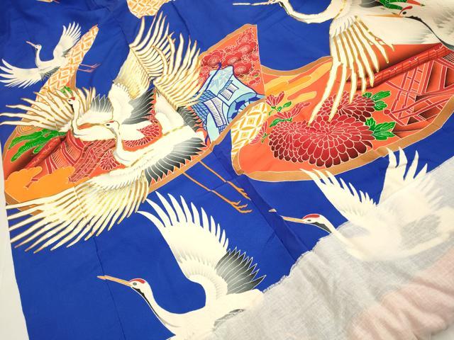 平和屋本店●色打掛　お引きずり　和装　婚礼　結婚式　花嫁　神社挙式　駒刺繍　絵巻御所車飛鶴花文　逸品　DABF5821du