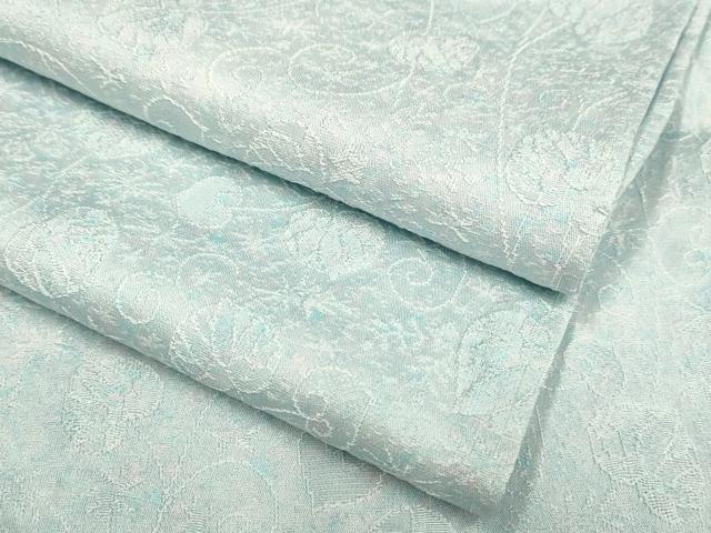 平和屋着物▽上質な小紋　単衣　唐草地紋　正絹　逸品　未使用　DABF5824du