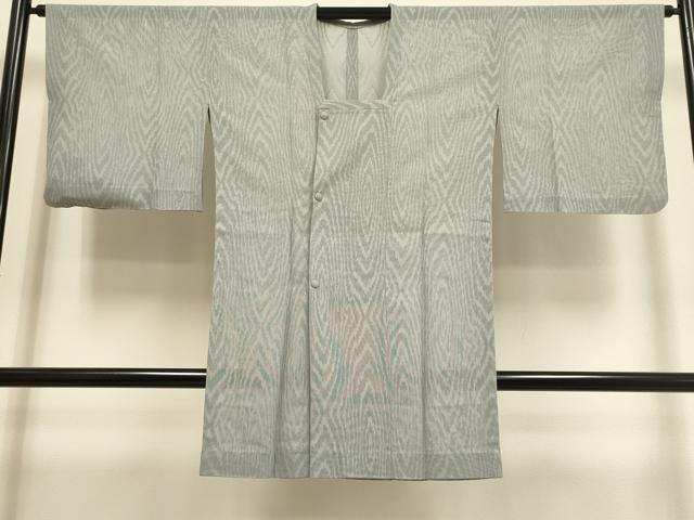 平和屋着物▽道行コート　スリーシーズン　春夏秋　塵除け　杢目文紗　茶鼠色　伊と幸　反端付き　ロング丈　正絹　逸品　DABF5828du
