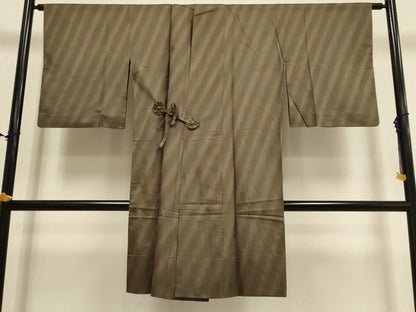 平和屋着物▽道中着　スリーシーズン　春夏秋　塵除け　紗　霞文　ロング丈　正絹　逸品　DABF5830du