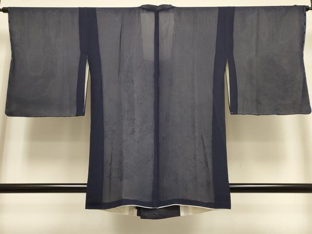 平和屋着物▽道行コート　スリーシーズン　春夏秋　塵除け　無双　紗袷　紗×絽　手描き　草花文　正絹　逸品　未使用　DABF5833du