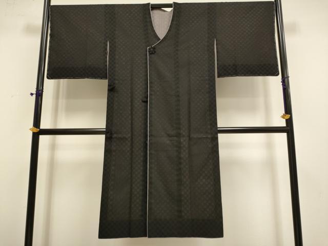 平和屋着物▽道行コート　スリーシーズン　春夏秋　塵除け　リバーシブル　無双　紗袷　紗×紗　格子　ロング丈　正絹　逸品　DABF5837du