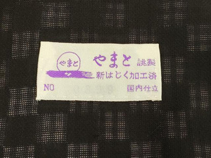 平和屋着物▽道行コート　スリーシーズン　春夏秋　塵除け　リバーシブル　無双　紗袷　紗×紗　格子　ロング丈　正絹　逸品　DABF5837du