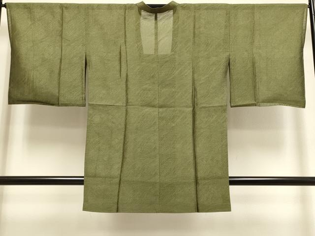 平和屋着物▽道行コート　スリーシーズン　春夏秋　塵除け　流水紋紗　梅幸茶色　正絹　逸品　DABF5841du
