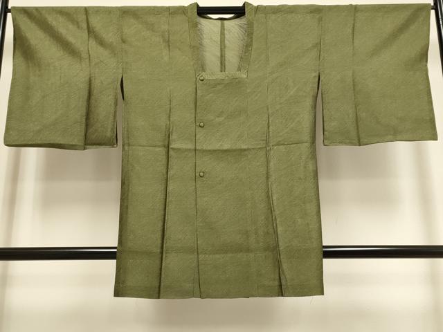 平和屋着物▽道行コート　スリーシーズン　春夏秋　塵除け　流水紋紗　梅幸茶色　正絹　逸品　DABF5841du
