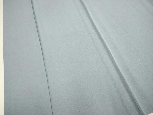 平和屋着物▽上質な色無地　単衣　桔梗鼠色　正絹　逸品　DABF5843du