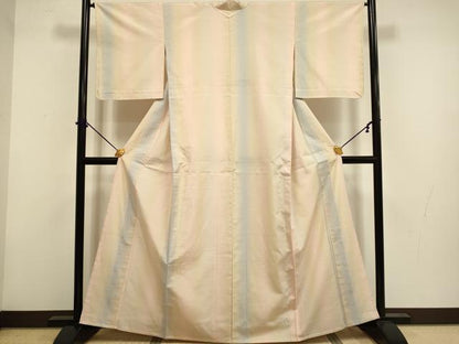 平和屋着物▽紅花紬　米沢　単衣　霞間道　正絹　逸品　DABF5849du