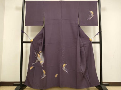 平和屋着物▽訪問着　単衣　螺鈿　箔散らし文　暈し染め　金彩　正絹　逸品　DABF5850du