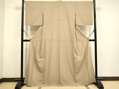 平和屋着物▽小紋　単衣　縞　さんび謹製　洗える着物　DABF5853du