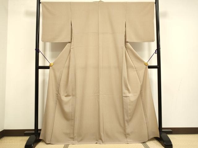 平和屋着物▽小紋　単衣　縞　さんび謹製　洗える着物　DABF5853du