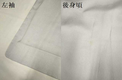 平和屋着物▽上質な色無地　単衣　灰梅色　正絹　逸品　DABF5855du