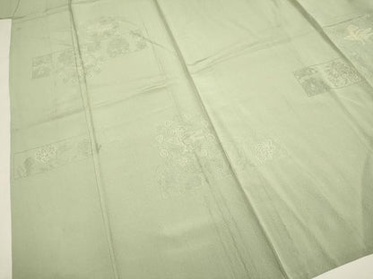 平和屋着物▽中国三大刺繍　スワトウ刺繍　汕頭刺繍　相良刺繍　総刺繍　無地絵羽訪問着　単衣　花鳥文　正絹　逸品　DABF5858du