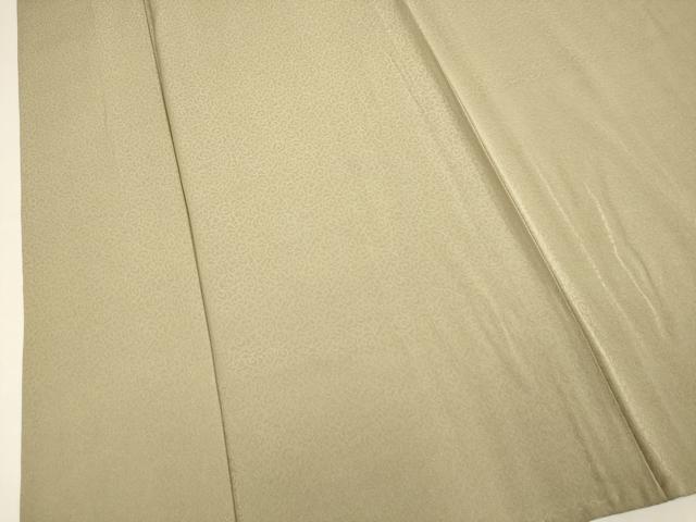 平和屋着物▽上質な色無地　単衣　唐草地紋　空五倍子色　正絹　逸品　未使用　DABF5871du