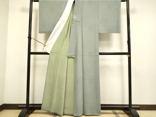 平和屋着物▽江戸小紋　単衣　寄せ小紋柄　両面染め　洗える着物　DABF5895du