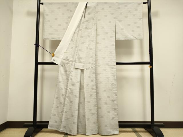 平和屋着物▽小紋　単衣　霞文　さんび謹製　高島屋扱い　DABF5896du