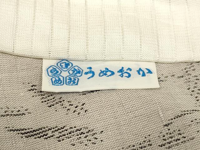平和屋着物▽上質な紬　単衣　笹間道　正絹　逸品　DABF5901du