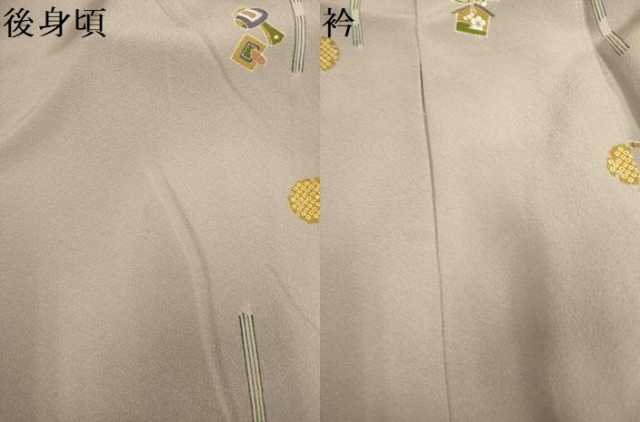 平和屋着物▽訪問着　単衣　玩具文　金彩　正絹　逸品　DABF5903du