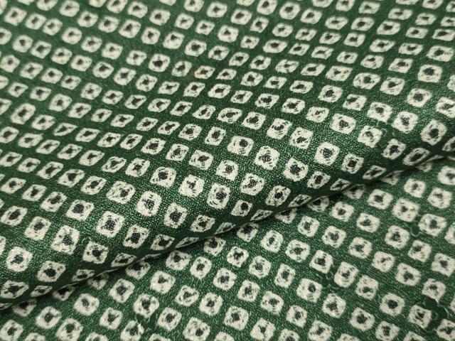 平和屋着物▽小紋　単衣　鹿の子文様　洗える着物　DABF5913du