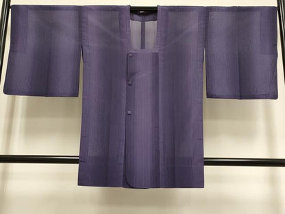 平和屋着物▽道行コート　二部式　スリーシーズン　春夏秋　塵除け　縞　正絹　逸品　DABF5919du