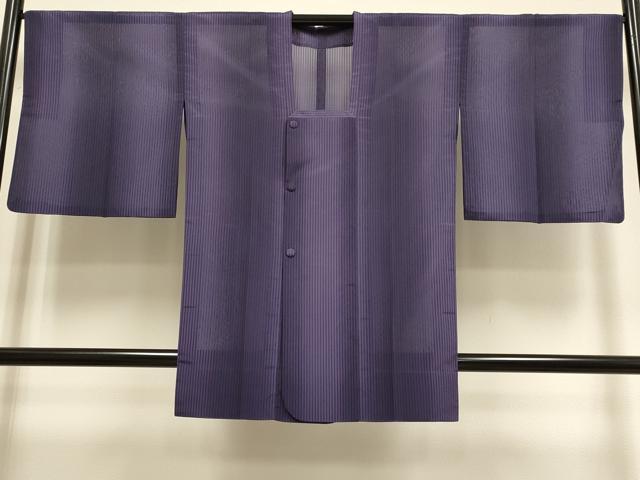 平和屋着物▽道行コート　二部式　スリーシーズン　春夏秋　塵除け　縞　正絹　逸品　DABF5919du