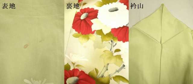 平和屋着物▽訪問着　単衣　枝花文　暈し染め　正絹　逸品　DABF5921du