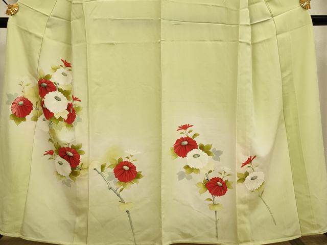 平和屋着物▽訪問着　単衣　枝花文　暈し染め　正絹　逸品　DABF5921du