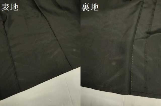 平和屋着物▽男性　黒紋付　単衣　正絹　逸品　DABF5930du