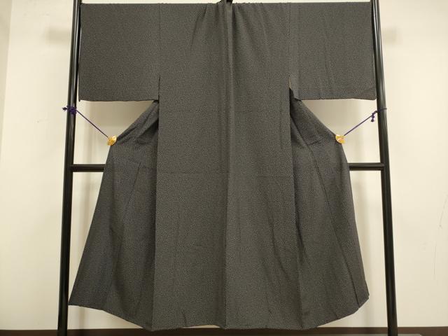 平和屋着物▽男性　小紋　単衣　霞文　正絹　逸品　DABF5931du