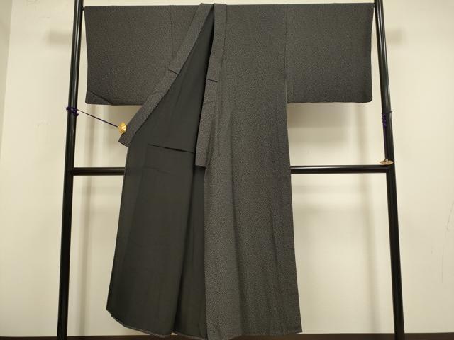平和屋着物▽男性　小紋　単衣　霞文　正絹　逸品　DABF5931du