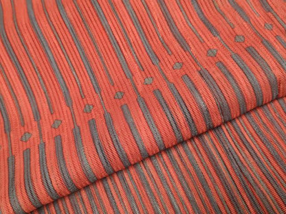 平和屋着物▽道行コート　スリーシーズン　春夏秋　塵除け　変わり間道　正絹　逸品　DABF5933du