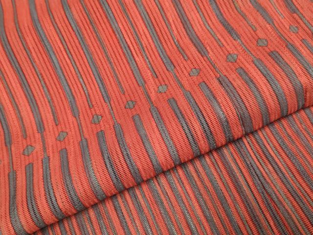 平和屋着物▽道行コート　スリーシーズン　春夏秋　塵除け　変わり間道　正絹　逸品　DABF5933du