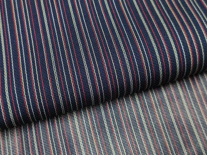 平和屋着物▽道行コート　スリーシーズン　春夏秋　塵除け　二重紗　縞　ロング丈　正絹　逸品　DABF5935du