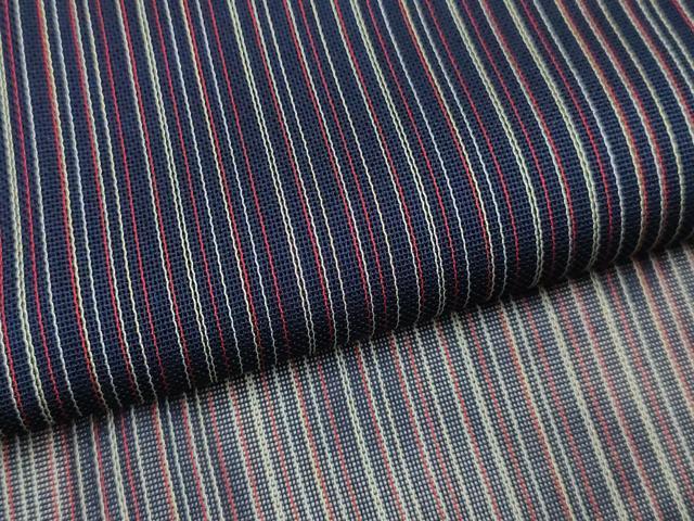 平和屋着物▽道行コート　スリーシーズン　春夏秋　塵除け　二重紗　縞　ロング丈　正絹　逸品　DABF5935du