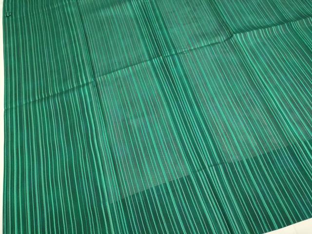 平和屋着物▽道行コート　スリーシーズン　春夏秋　塵除け　縞　ロング丈　正絹　逸品　DABF5936du