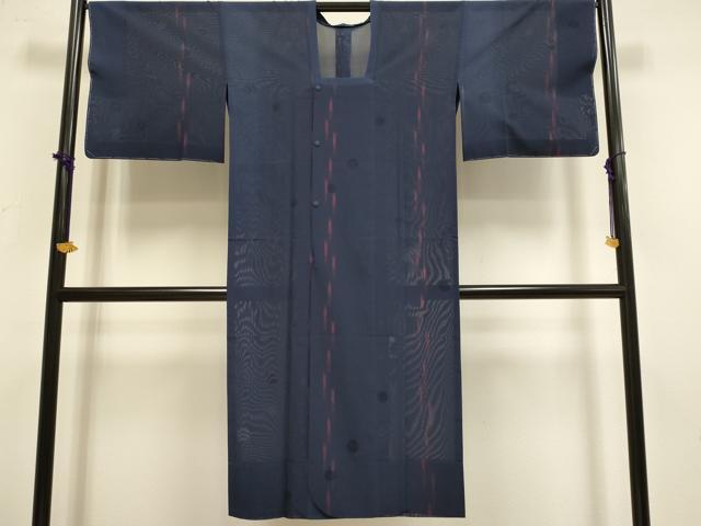 平和屋着物▽道行コート　スリーシーズン　春夏秋　塵除け　変わり間道　ロング丈　正絹　逸品　DABF5937du