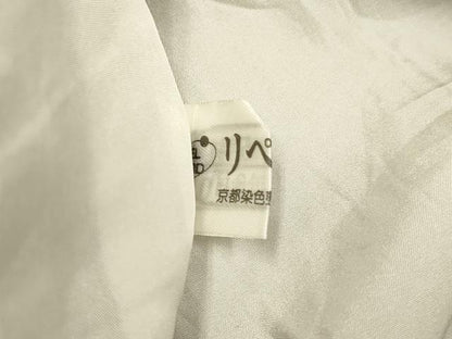 平和屋着物▽インド・アッサム 野蚕糸 手織 ムガシルク ゴールデンムガ 訪問着 単衣 花織 横段花文 証紙付き 正絹 逸品 DABF5948du