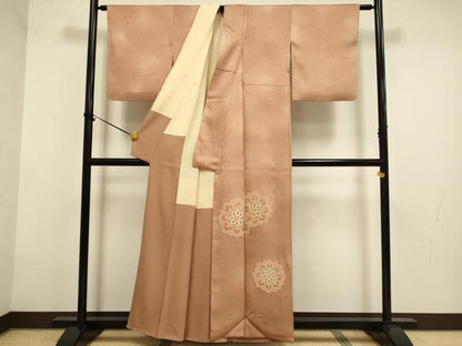 平和屋着物▼中国三大刺繍　相良刺繍　色留訪問着　正倉院花文　暈し染め　正絹　逸品　DABF5952du