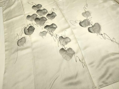 平和屋着物▼訪問着　作家物　手描き　蔦の葉文　暈し染め　正絹　逸品　DABF5975du