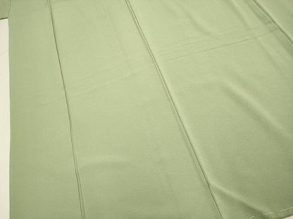 平和屋着物●上質な色無地　鶸茶色　正絹　逸品　未使用　DABF5989du
