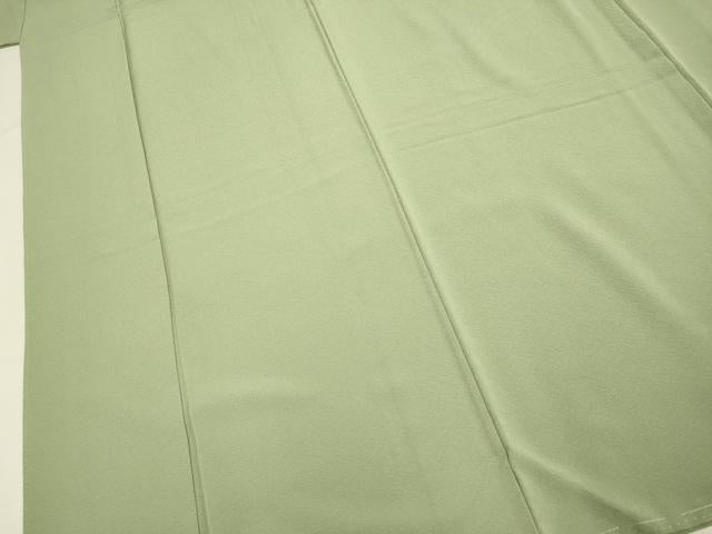 平和屋着物●上質な色無地　鶸茶色　正絹　逸品　未使用　DABF5989du